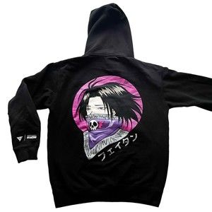Hypland Hunter X Hunter Mens Black Hoodie Medium M Pullover Sweatshirt HXH Anime